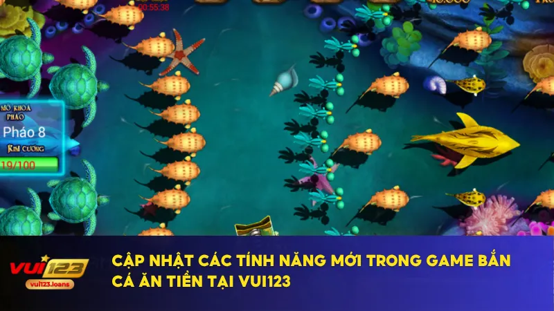 Bắn Cá Ăn Tiền – Trò Chơi Cá Cược Được Yêu Thích Tại Vui123 2 Vui123 liên tục cập nhật tính năng mới cho game bắn cá ăn tiền